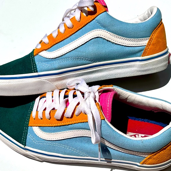 Vans Multicolor Sneakers - Blue, Green, Orange, Pink - Picture 4 of 9